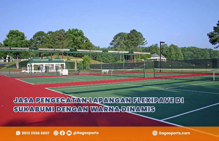 Jasa Pengecatan Lapangan Flexipave di Sukabumi dengan Warna Dinamis